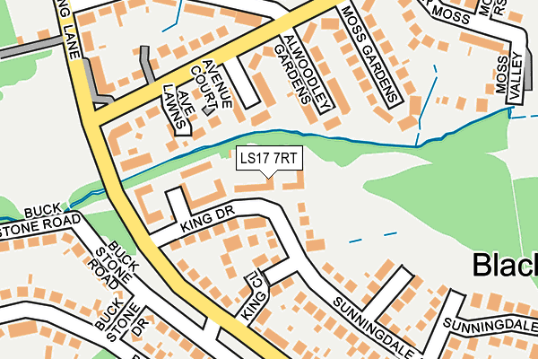 LS17 7RT map - OS OpenMap – Local (Ordnance Survey)