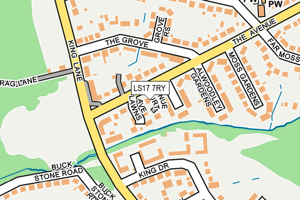 LS17 7RY map - OS OpenMap – Local (Ordnance Survey)