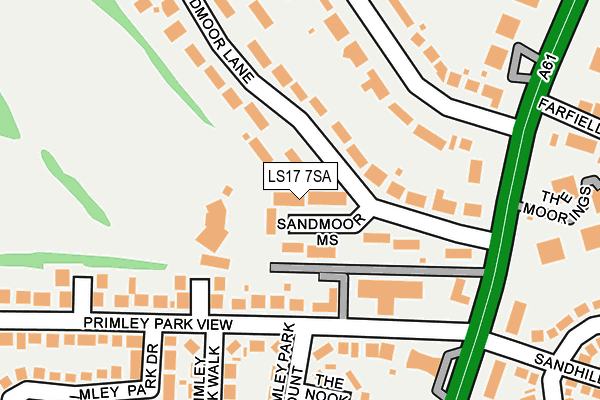 LS17 7SA map - OS OpenMap – Local (Ordnance Survey)