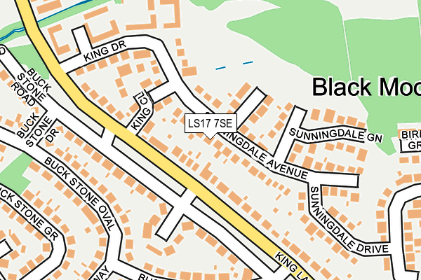 LS17 7SE map - OS OpenMap – Local (Ordnance Survey)