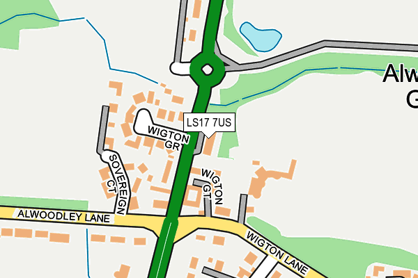 LS17 7US map - OS OpenMap – Local (Ordnance Survey)