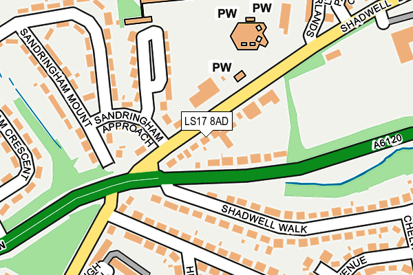 LS17 8AD map - OS OpenMap – Local (Ordnance Survey)
