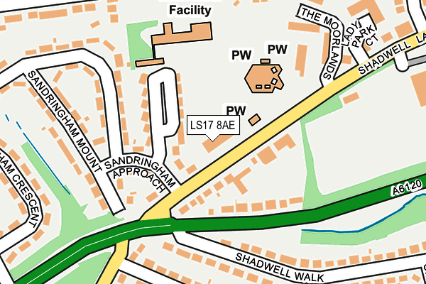 LS17 8AE map - OS OpenMap – Local (Ordnance Survey)