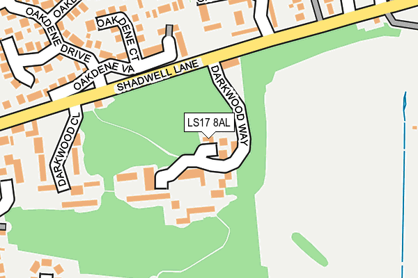LS17 8AL map - OS OpenMap – Local (Ordnance Survey)