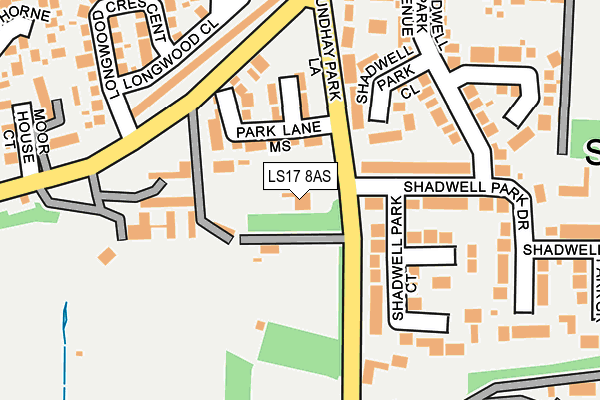 LS17 8AS map - OS OpenMap – Local (Ordnance Survey)