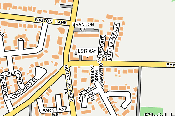 LS17 8AY map - OS OpenMap – Local (Ordnance Survey)