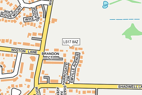 LS17 8AZ map - OS OpenMap – Local (Ordnance Survey)