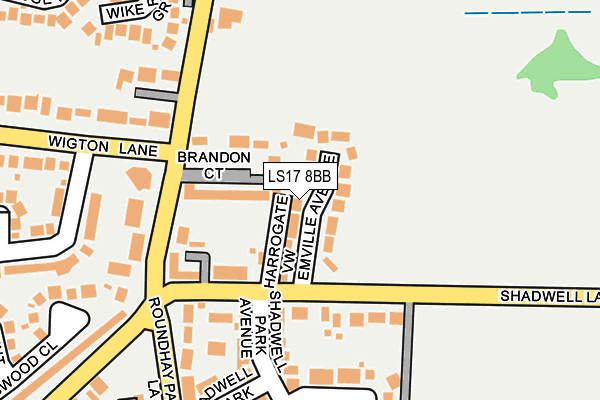 LS17 8BB map - OS OpenMap – Local (Ordnance Survey)