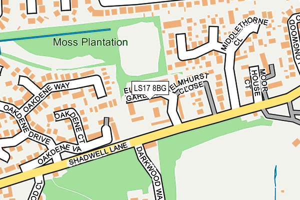 LS17 8BG map - OS OpenMap – Local (Ordnance Survey)