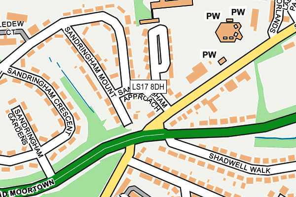 LS17 8DH map - OS OpenMap – Local (Ordnance Survey)