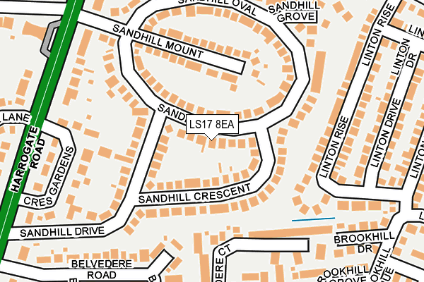 LS17 8EA map - OS OpenMap – Local (Ordnance Survey)