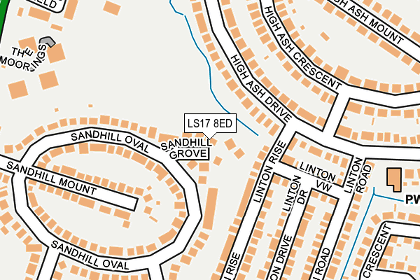 LS17 8ED map - OS OpenMap – Local (Ordnance Survey)