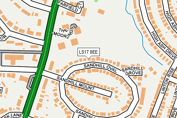 LS17 8EE map - OS OpenMap – Local (Ordnance Survey)