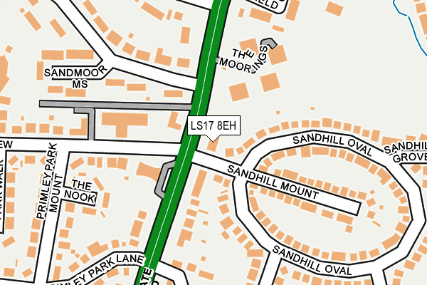 LS17 8EH map - OS OpenMap – Local (Ordnance Survey)