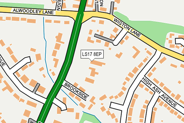LS17 8EP map - OS OpenMap – Local (Ordnance Survey)