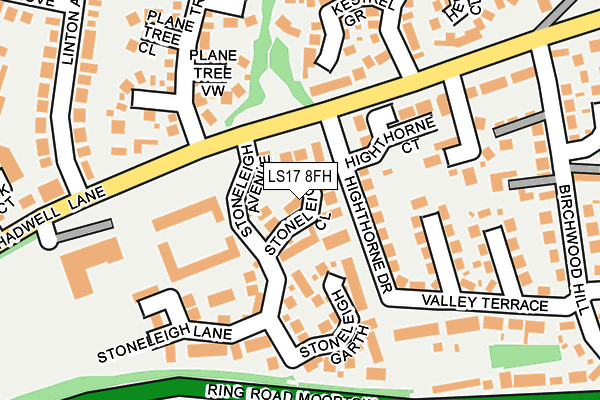 LS17 8FH map - OS OpenMap – Local (Ordnance Survey)