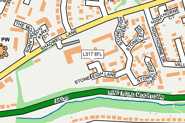 LS17 8FL map - OS OpenMap – Local (Ordnance Survey)
