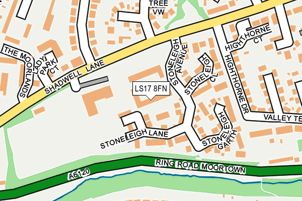 LS17 8FN map - OS OpenMap – Local (Ordnance Survey)