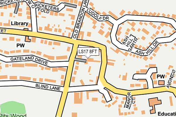 LS17 8FT map - OS OpenMap – Local (Ordnance Survey)