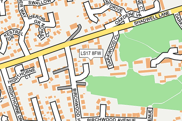 LS17 8FW map - OS OpenMap – Local (Ordnance Survey)