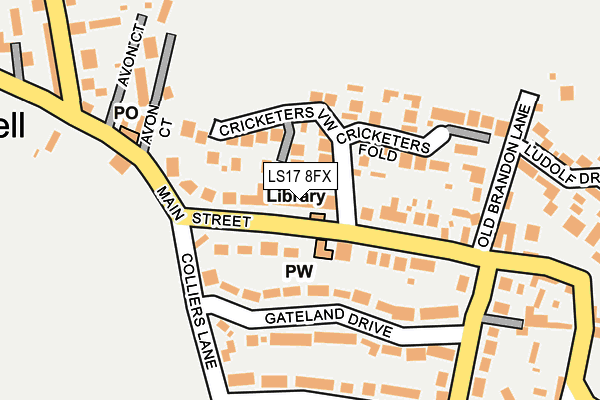 LS17 8FX map - OS OpenMap – Local (Ordnance Survey)