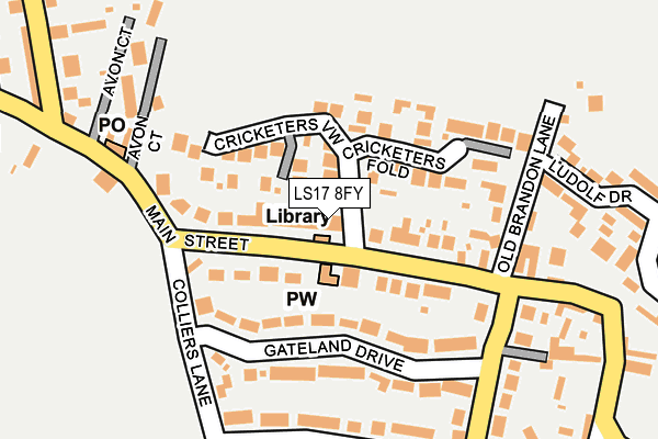 LS17 8FY map - OS OpenMap – Local (Ordnance Survey)