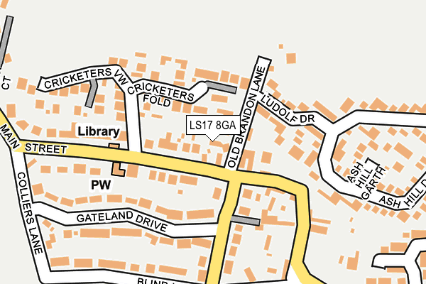 LS17 8GA map - OS OpenMap – Local (Ordnance Survey)