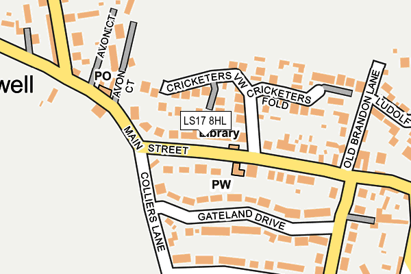 LS17 8HL map - OS OpenMap – Local (Ordnance Survey)