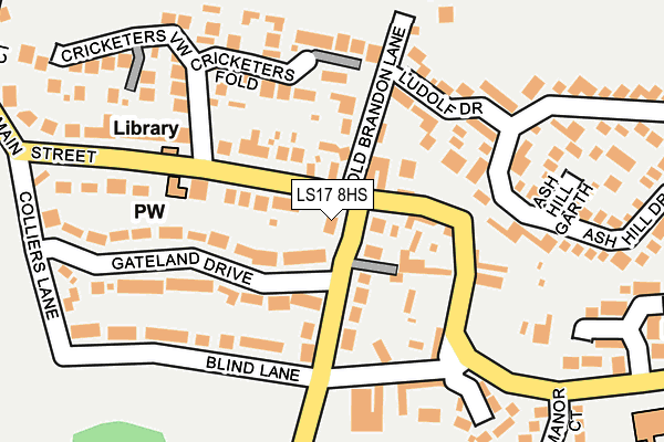 LS17 8HS map - OS OpenMap – Local (Ordnance Survey)