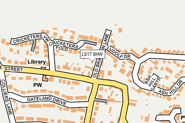 LS17 8HW map - OS OpenMap – Local (Ordnance Survey)