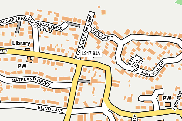 LS17 8JA map - OS OpenMap – Local (Ordnance Survey)