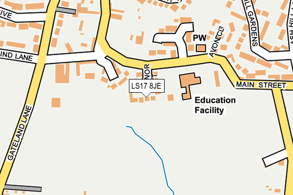 LS17 8JE map - OS OpenMap – Local (Ordnance Survey)
