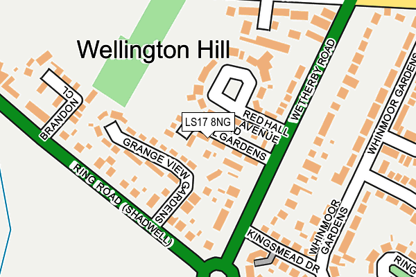 LS17 8NG map - OS OpenMap – Local (Ordnance Survey)