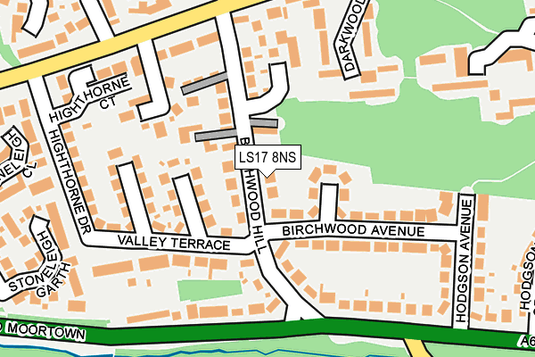 LS17 8NS map - OS OpenMap – Local (Ordnance Survey)