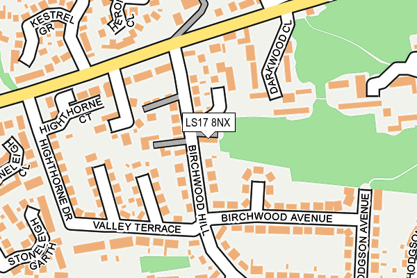 LS17 8NX map - OS OpenMap – Local (Ordnance Survey)