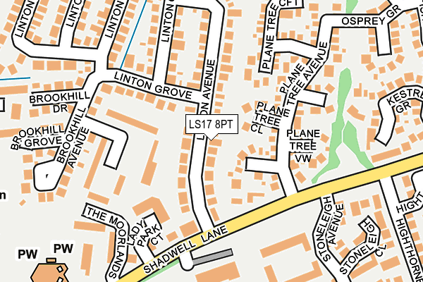 LS17 8PT map - OS OpenMap – Local (Ordnance Survey)