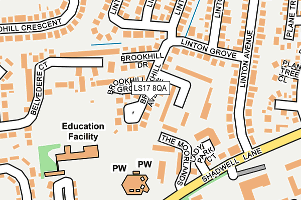 LS17 8QA map - OS OpenMap – Local (Ordnance Survey)