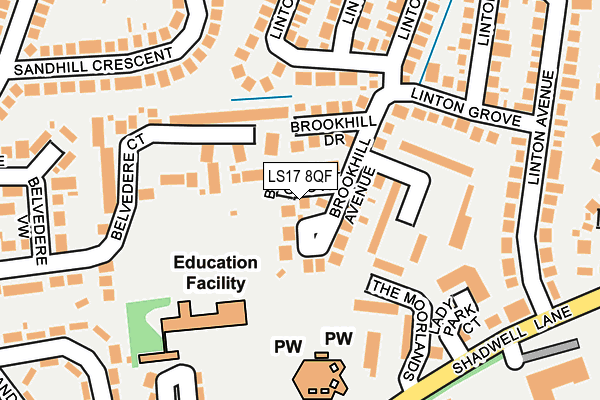 LS17 8QF map - OS OpenMap – Local (Ordnance Survey)