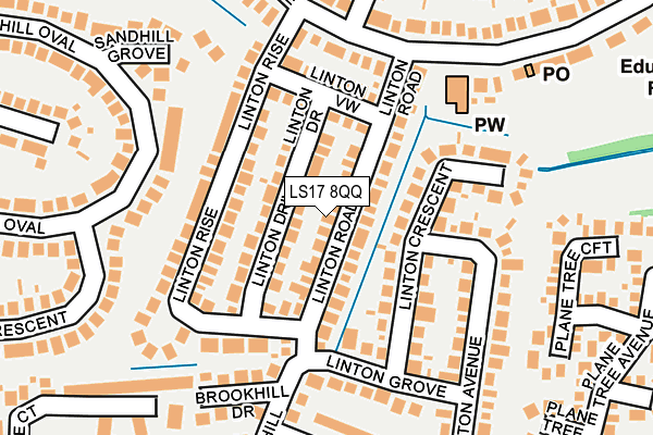 LS17 8QQ map - OS OpenMap – Local (Ordnance Survey)