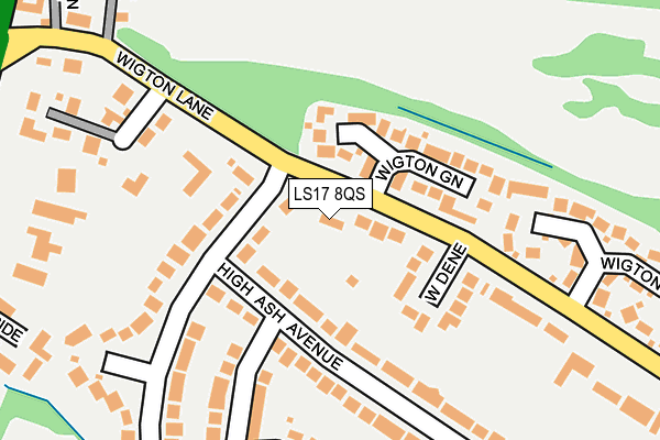 LS17 8QS map - OS OpenMap – Local (Ordnance Survey)