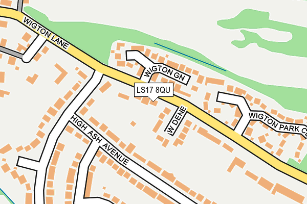 LS17 8QU map - OS OpenMap – Local (Ordnance Survey)