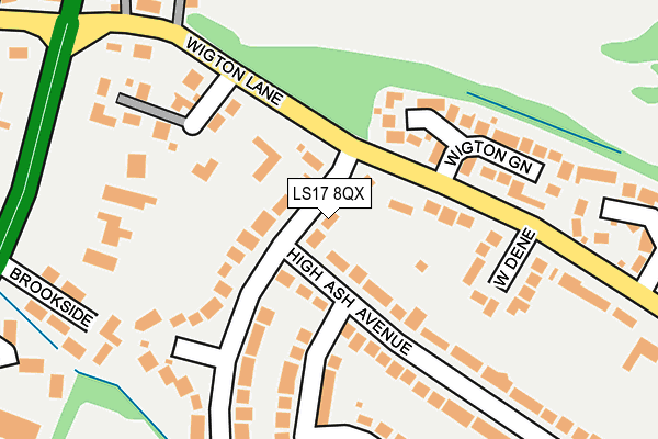 LS17 8QX map - OS OpenMap – Local (Ordnance Survey)