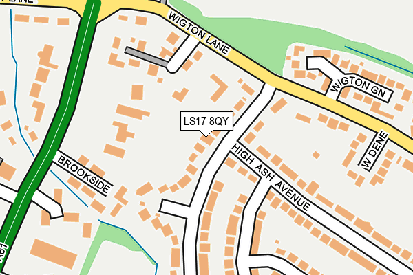 LS17 8QY map - OS OpenMap – Local (Ordnance Survey)