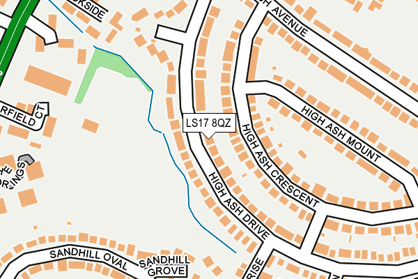 LS17 8QZ map - OS OpenMap – Local (Ordnance Survey)