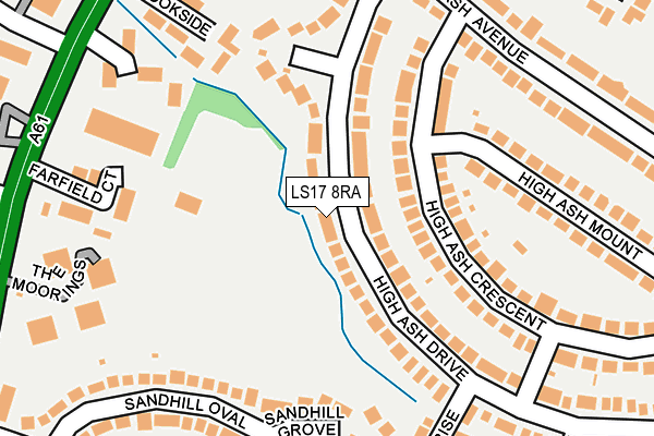 LS17 8RA map - OS OpenMap – Local (Ordnance Survey)