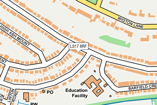 LS17 8RF map - OS OpenMap – Local (Ordnance Survey)