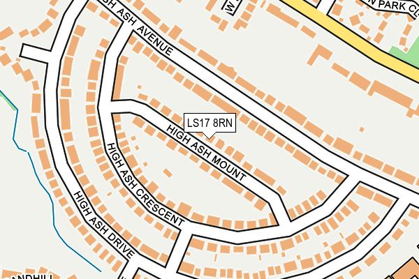 LS17 8RN map - OS OpenMap – Local (Ordnance Survey)