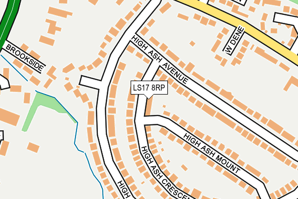 LS17 8RP map - OS OpenMap – Local (Ordnance Survey)