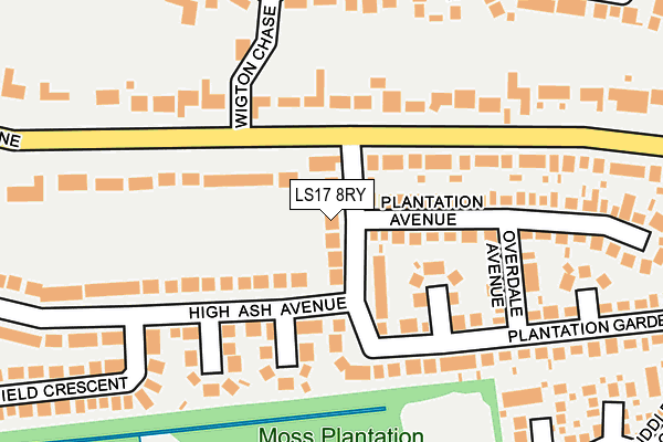 LS17 8RY map - OS OpenMap – Local (Ordnance Survey)