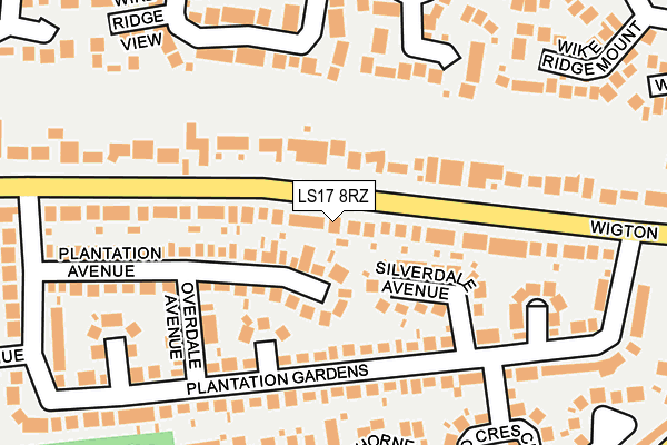 LS17 8RZ map - OS OpenMap – Local (Ordnance Survey)
